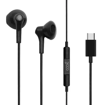 Coole digitale Stereo-Ohrhörer mit Micro-USB-C, Schwarz