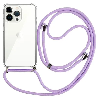 Coole lila Lanyard-Hülle für das iPhone 13 Pro