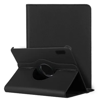 Coole schwarze drehbare Kunstlederhülle für iPad Mini 6 (2021) / Mini 7 (2024)