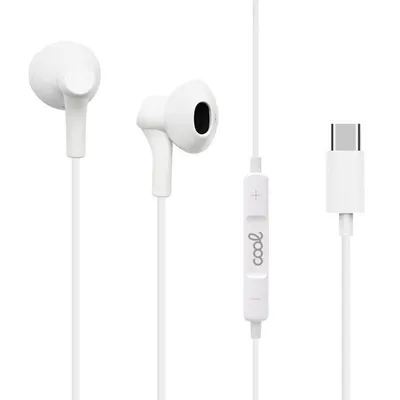 Coole digitale Stereo-Ohrhörer mit Micro-USB-C, Weiß