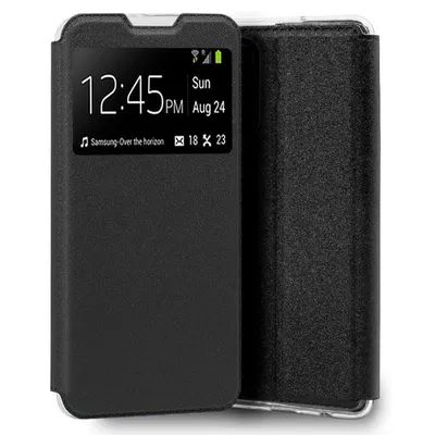 Coole, schlichte schwarze Klapphülle für TCL 205