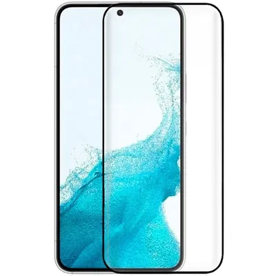 Cooler, vollständiger 3D-Displayschutz aus gehärtetem Glas in Schwarz für Samsung Galaxy S22 S901