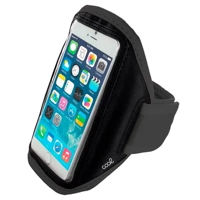 Coole universelle Neopren-Sporthülle in Schwarz für Smartphones 5,5"-6"