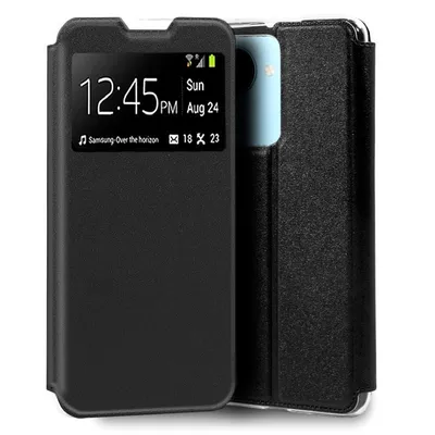 Coole glatte schwarze Flip-Cover-Hülle für Realme C30/Narzo 50i Prime