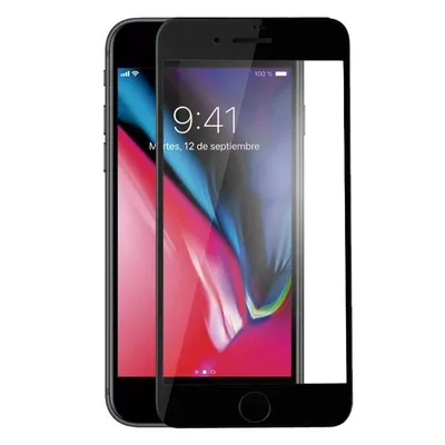 Cooler Full 3D Displayschutz aus gehärtetem Glas in Schwarz für iPhone 7 Plus / iPhone 8 Plus