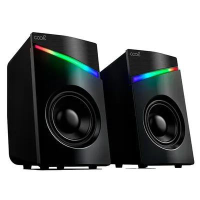 Coole LED-USB-Lautsprecher für PC-Gaming, 7 W, Schwarz