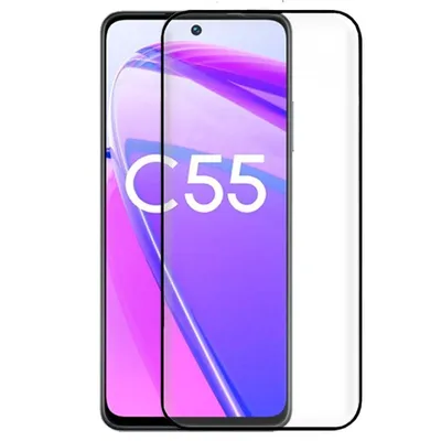 Cooler Full 3D-Displayschutz aus gehärtetem Glas für Realme C55/Oppo A98 5G