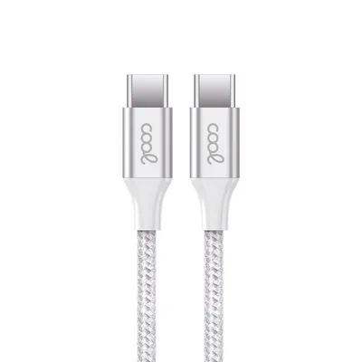 Cooles Nylon-USB-Kabel Typ C auf Typ C 1,2 m Weiß