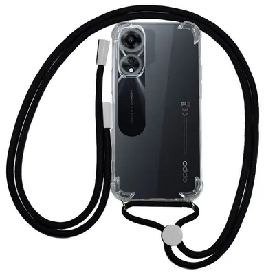 Coole schwarze Kordelhülle für Oppo A78 5G