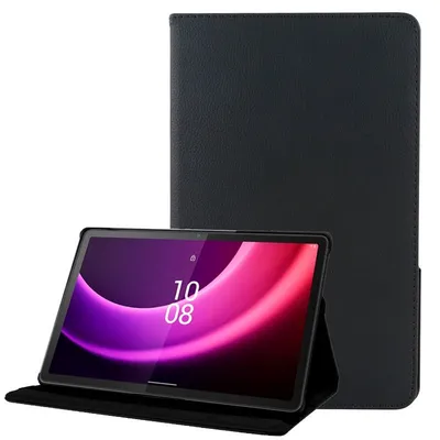 Coole schwarze Schutzhülle aus glattem Kunstleder für Lenovo Tab P11 2. Generation