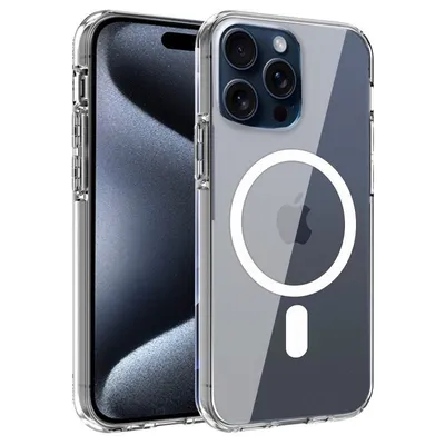 Coole transparente magnetische Hülle für iPhone 15 Pro