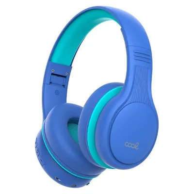 Cool Kids Kinder-Bluetooth-Kopfhörer mit Lautstärkebegrenzer, Blau