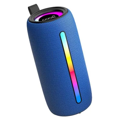 Cooler tragbarer Bluetooth-Lautsprecher für den Schreibtisch, FM-Radio/USB/MicroSD, 10 W, Blau
