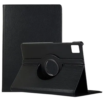 Coole schwarze glatte Kunstlederhülle für Xiaomi Pad 6