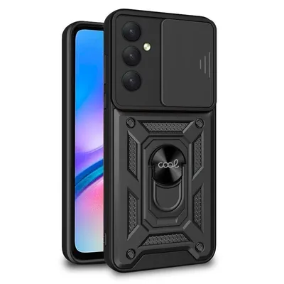 Coole schwarze Hartringhülle für Samsung Galaxy A05s