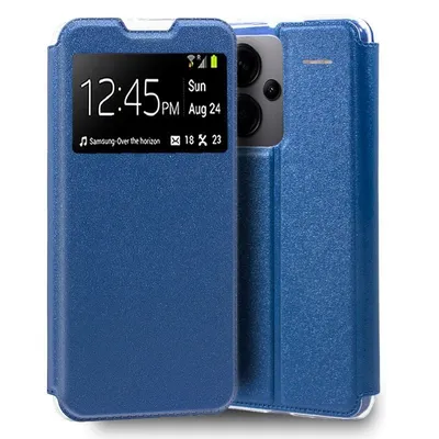 Coole schlichte blaue Flip-Cover-Hülle für Xiaomi Redmi Note 13 Pro Plus 5G