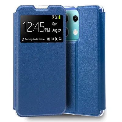 Coole schlichte blaue Flip-Cover-Hülle für Xiaomi Redmi Note 13 5G