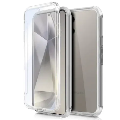 Coole 3D Vorder- und Rückseite transparente Silikonhülle für Samsung Galaxy S24 Ultra