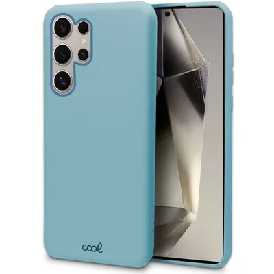 Coole hellblaue flexible Silikonhülle für Samsung Galaxy S24 Ultra