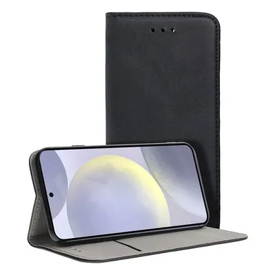 Cooles schlichtes schwarzes Flip Cover Book Style Case für Samsung Galaxy S24 / S25