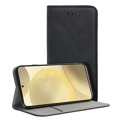 Coole schlichte schwarze Book-Type-Flip-Cover-Hülle für das Samsung Galaxy S24 Plus