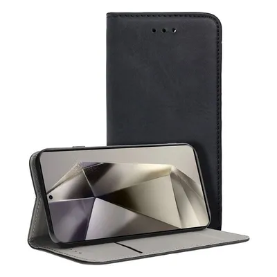 Cooles schlichtes schwarzes Flip Cover Book Style Case für Samsung Galaxy S24 Ultra