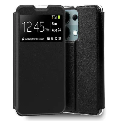 Coole schlichte schwarze Book-Type-Flip-Cover-Hülle für das Xiaomi Redmi Note 13 Pro