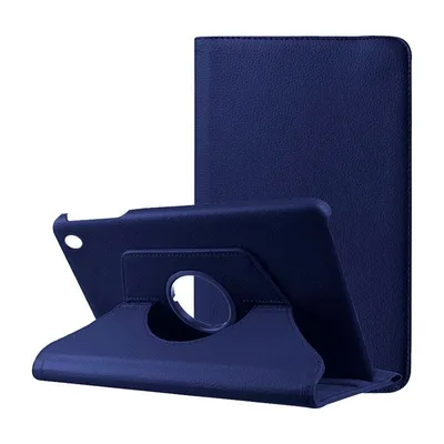 Coole blaue, glatte Kunstlederhülle für Samsung Galaxy Tab A9 X110 / Tab A11