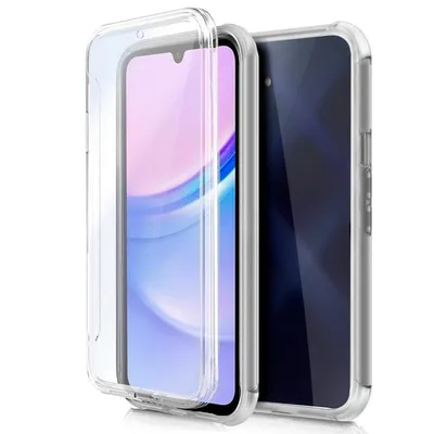 Coole 3D-Vorder- und Rückseite aus transparentem Silikon für Samsung A155 Galaxy A15 / A15 5G