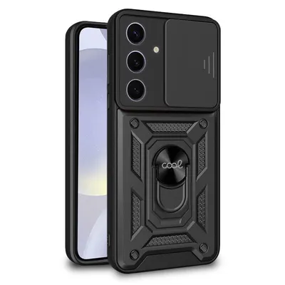 Coole schwarze Hartringhülle für Samsung Galaxy S24 / S25