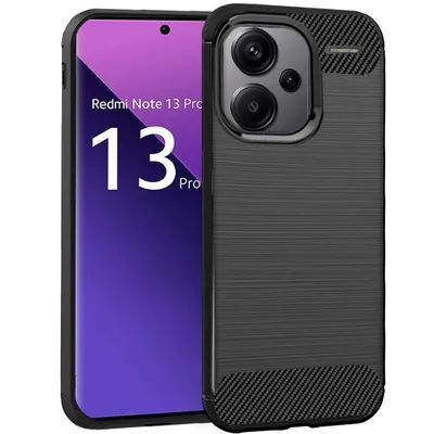 Cooles schwarzes Carbon-Case für Xiaomi Redmi Note 13 Pro Plus 5G
