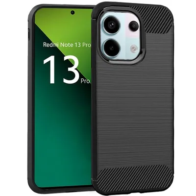 Cooles schwarzes Carbon-Case für Xiaomi Redmi Note 13 Pro 5G / Poco X6 5G