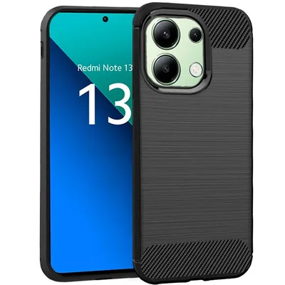 Cooles schwarzes Carbon-Case für Xiaomi Redmi Note 13