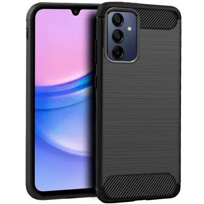 Coole schwarze Carbon-Hülle für Samsung A155 Galaxy A15 / A15 5G