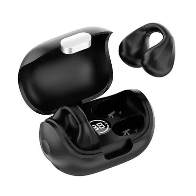 Cool Clip Stereo Bluetooth Kopfhörer Ohrhörer Schwarz