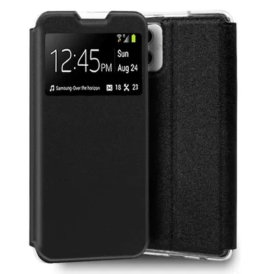 Coole schlichte schwarze Flip-Cover-Hülle für Samsung A055 Galaxy A05