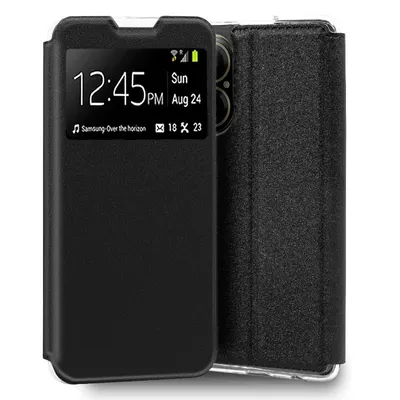 Cooles Flip Cover Schwarzes schlichtes Book Case für Realme C67
