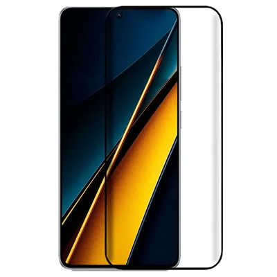 Cooler VOLLSTÄNDIGER 3D-Displayschutz aus gehärtetem Glas in Schwarz für Xiaomi Poco X6 Pro 5G