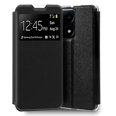Coole schlichte schwarze Flip-Cover-Hülle für Xiaomi Poco X6 Pro 5G
