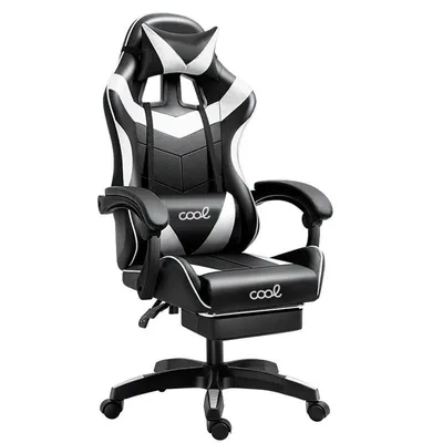 Cool Rest Premium Gaming Stuhl mit Fußstütze Schwarz/Weiß