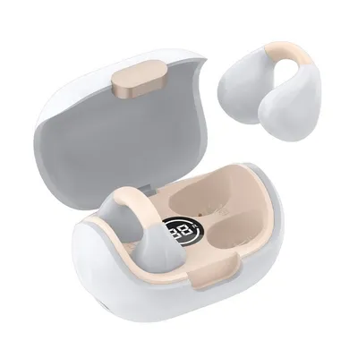 Cool Clip Stereo Bluetooth Kopfhörer Ohrhörer Weiß