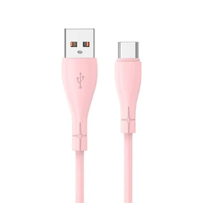 Cooles universelles Silikon-USB-Kabel Typ C 1 m Rosa