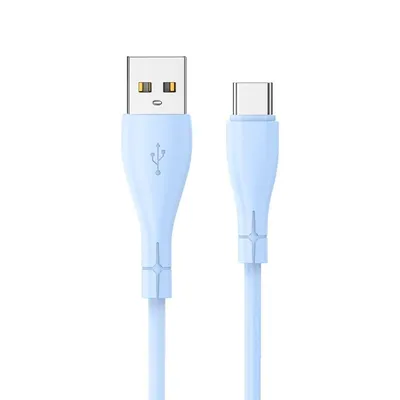 Cooles Universal-Silikon-USB-Kabel Typ C 1 m Hellblau