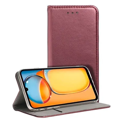 Coole schlichte Burgunder-Flip-Cover-Hülle für Xiaomi Redmi 13C/13C 5G/POCO C65