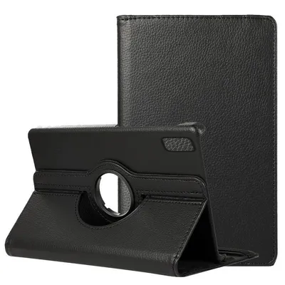 Coole drehbare Hülle aus schwarzem Kunstleder für Xiaomi Redmi Pad Pro / Redmi Pad 2 Pro 12.1"