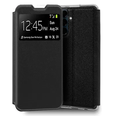 Coole schlichte schwarze Flip-Cover-Hülle für Samsung Galaxy A16 / A16 5G