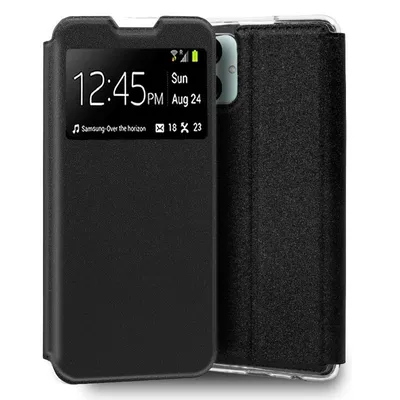 Coole, schlichte schwarze Flip-Cover-Hülle für Samsung Galaxy A06