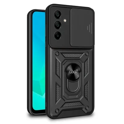 Coole schwarze Hartringhülle für Samsung Galaxy A16 / A16 5G