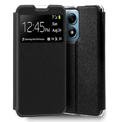 Coole schlichte schwarze Flip-Cover-Hülle für Xiaomi 14T