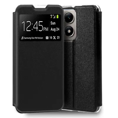 Coole schlichte schwarze Flip-Cover-Hülle für Xiaomi 14T Pro